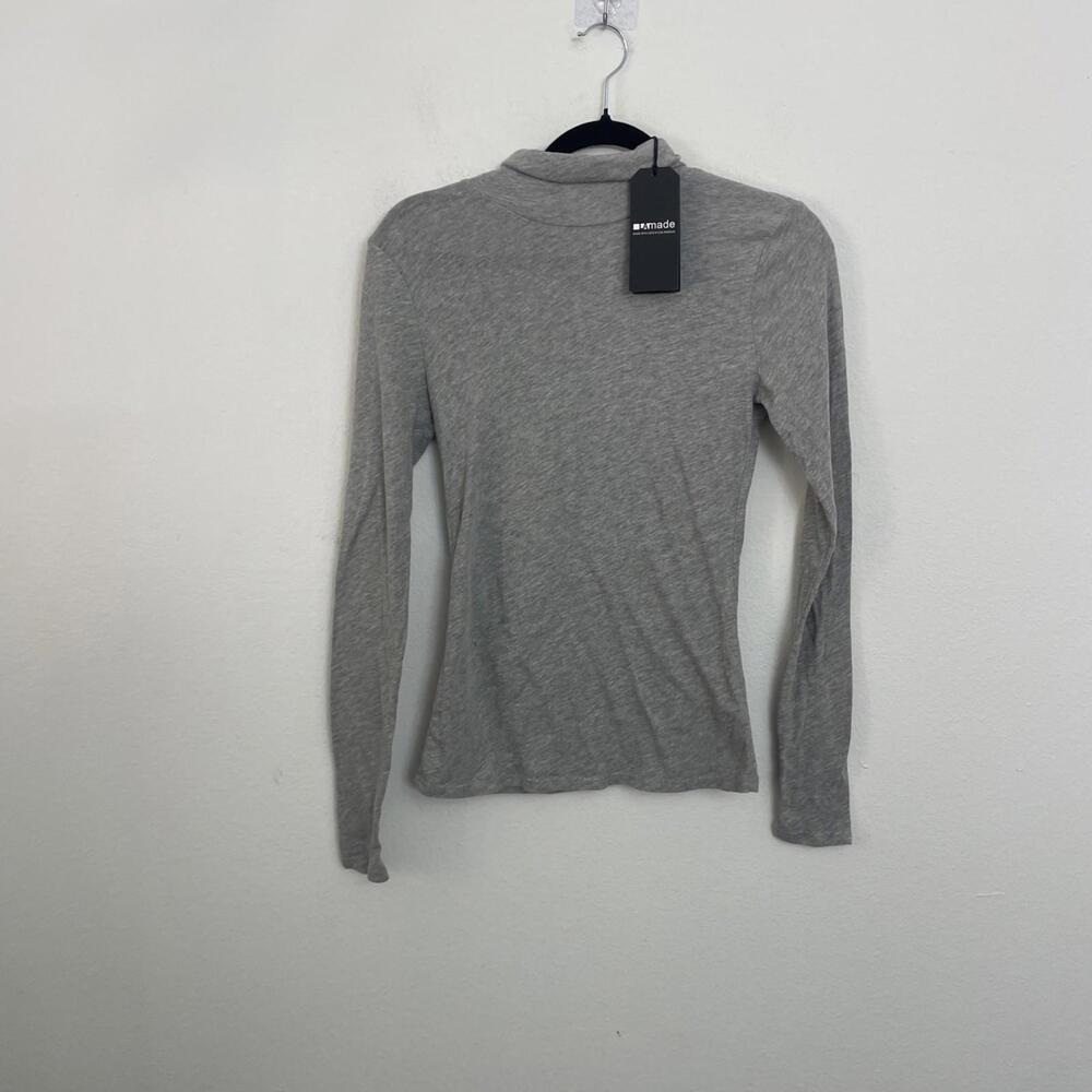 Roosevelt Turtleneck in gray LA Made SMALL NWT - Picture 5 of 6
